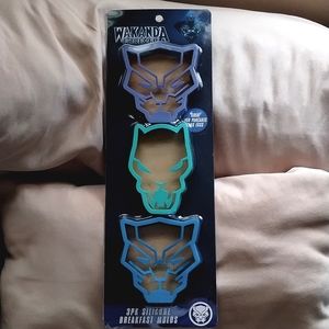 Marvel Wakanda Forever silicone breakfast molds, 3 pack, NWT, Black Panther